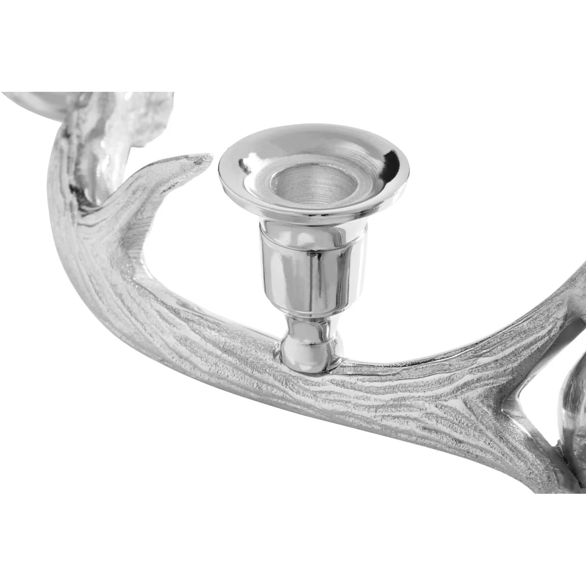 Antler Wreath 5 Candle Holder - Silver – image 2