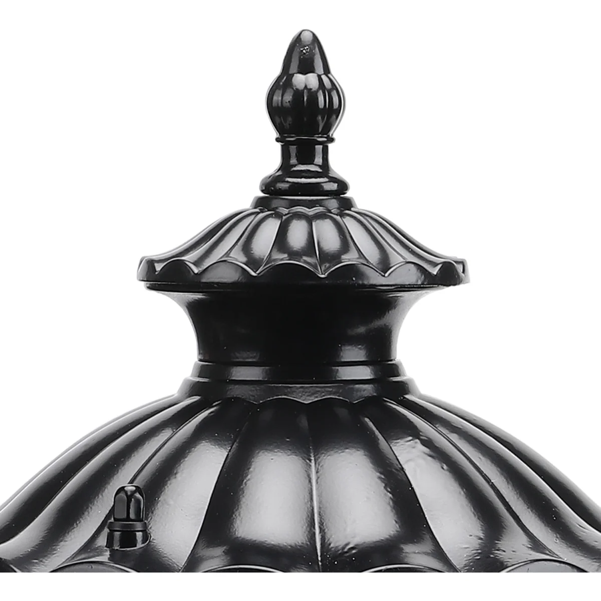 Traditional Textured Outdoor Wall Lantern - Black – image 7