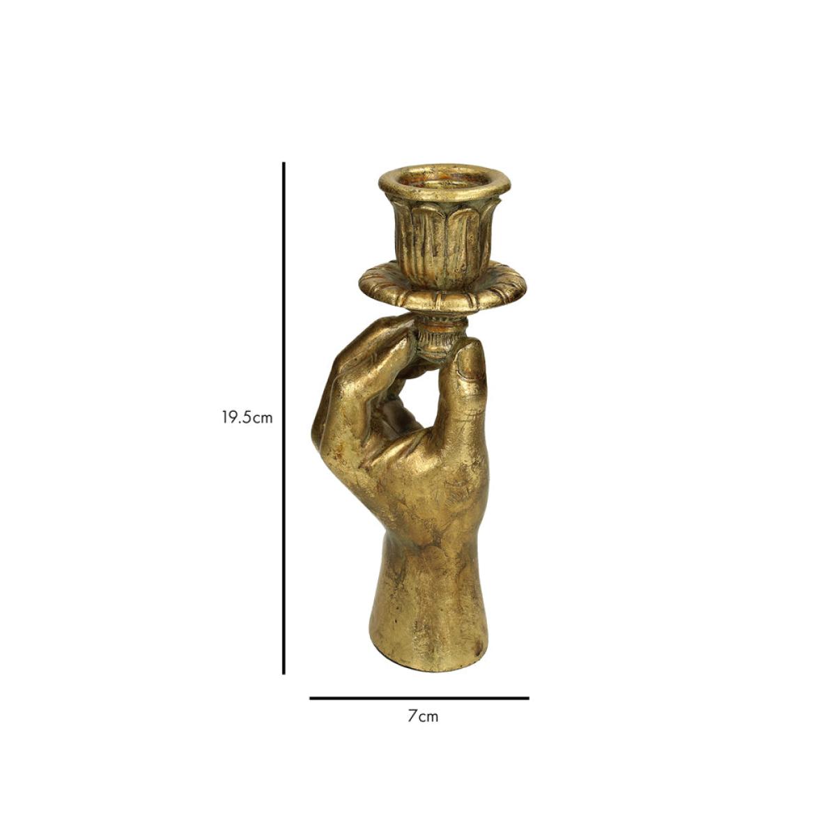 Gold Hand Candlestick Holder – image 2