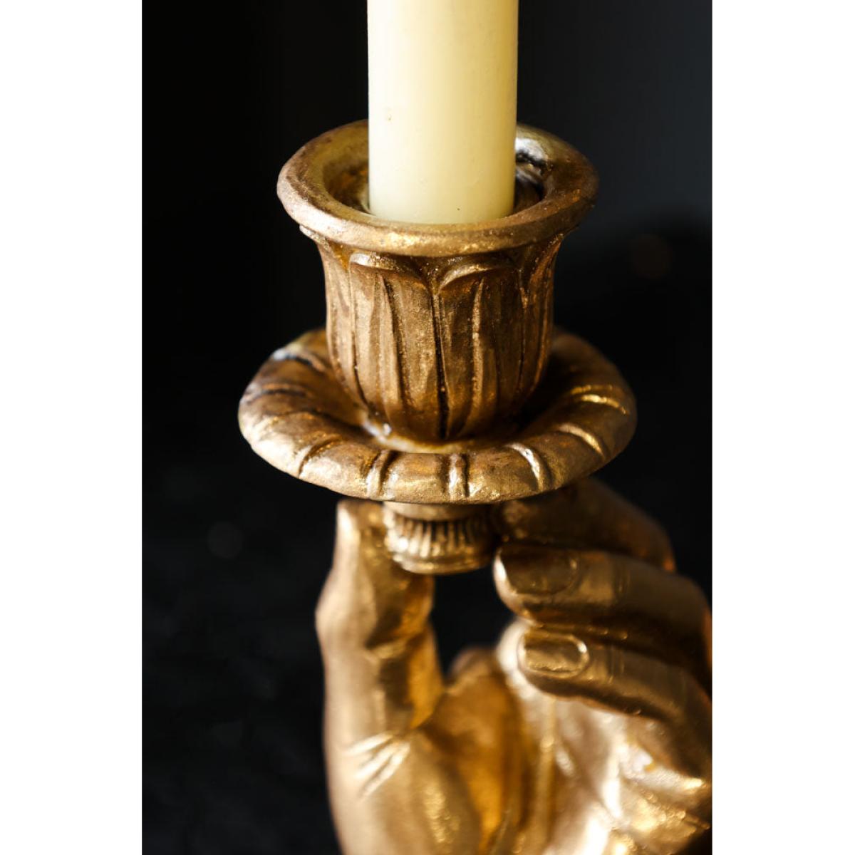 Gold Hand Candlestick Holder – image 4