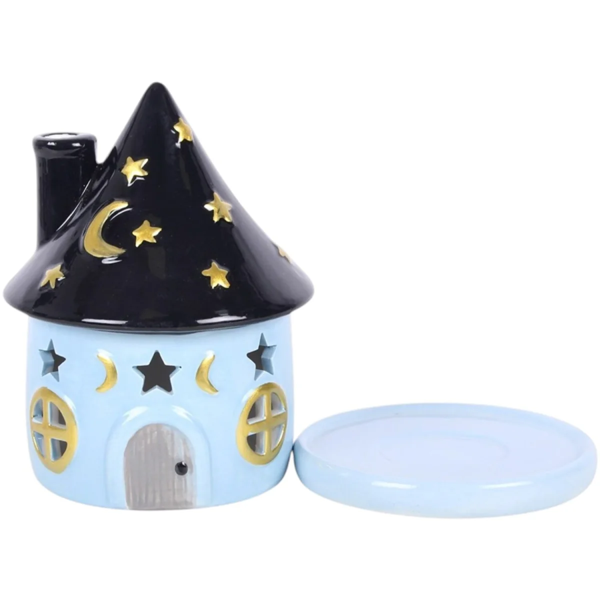 Celestial Cottage Incense Cone Holder - Blue – image 3