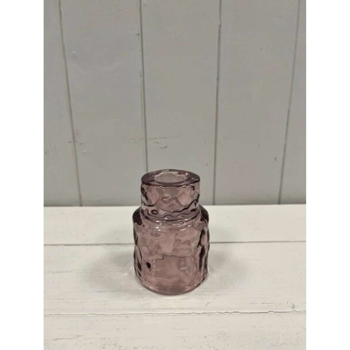 Large Amethyst Textured Candle Holder - Purple – image 2