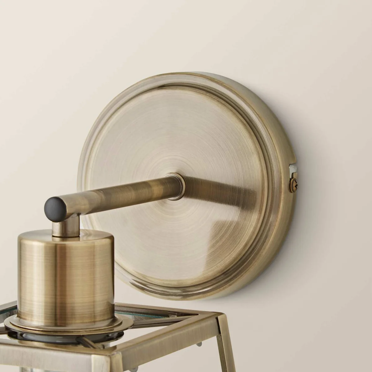 Susie Glass Lantern Single Arm Wall Light - Antique Brass / 2 / 4W – image 2