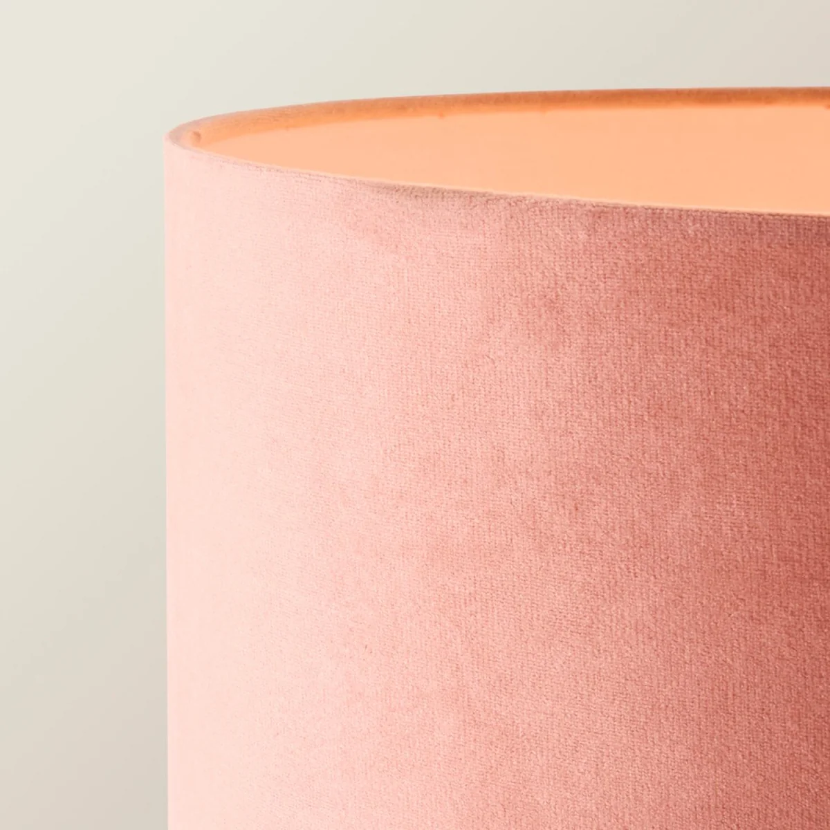 Marissa Velvet Squat Shade Brushed Gold Candlestick Floor Lamp - Pink / No - Gold – image 2
