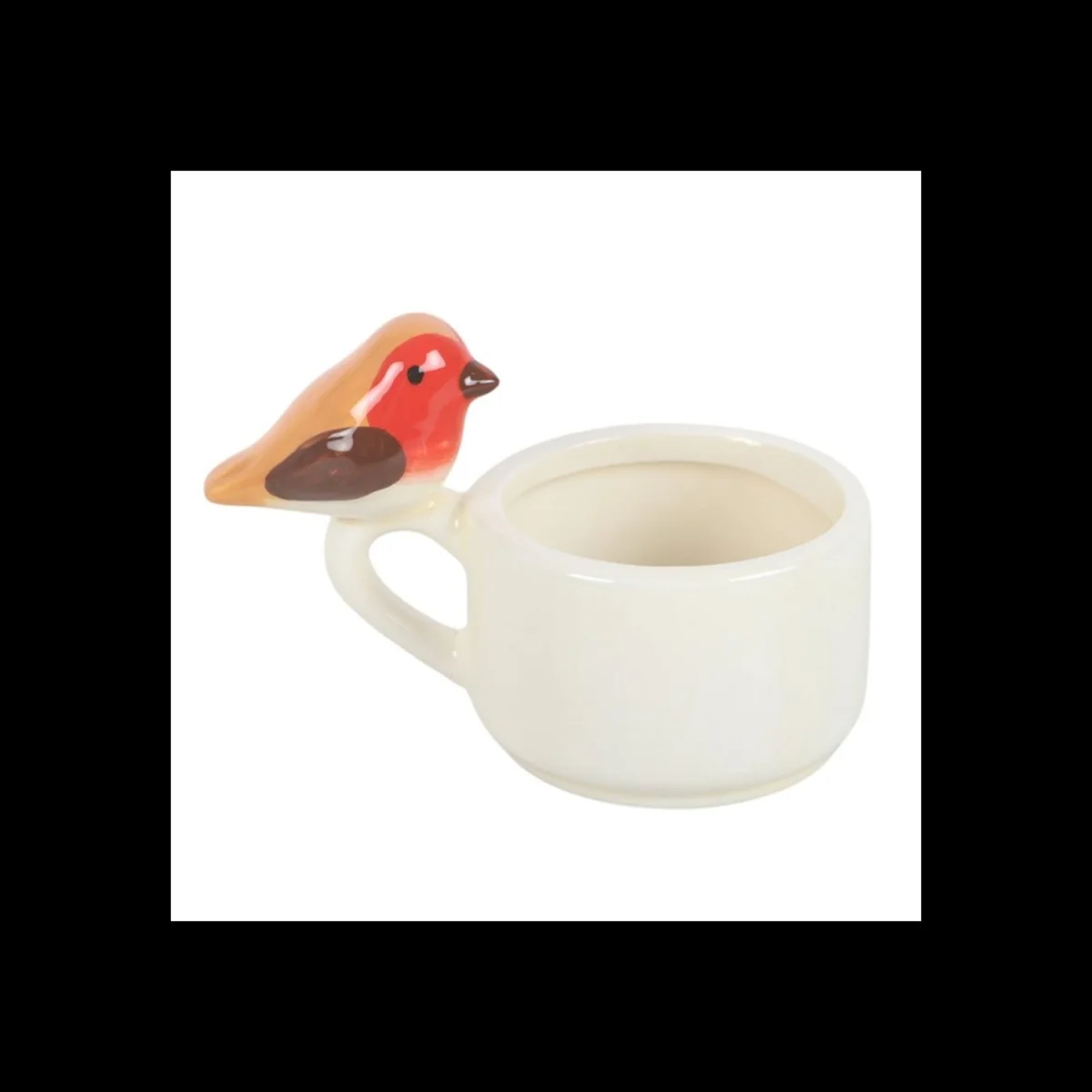 Robin Tealight Holder Ceramic Cup Cream Warm Glow - White – image 4