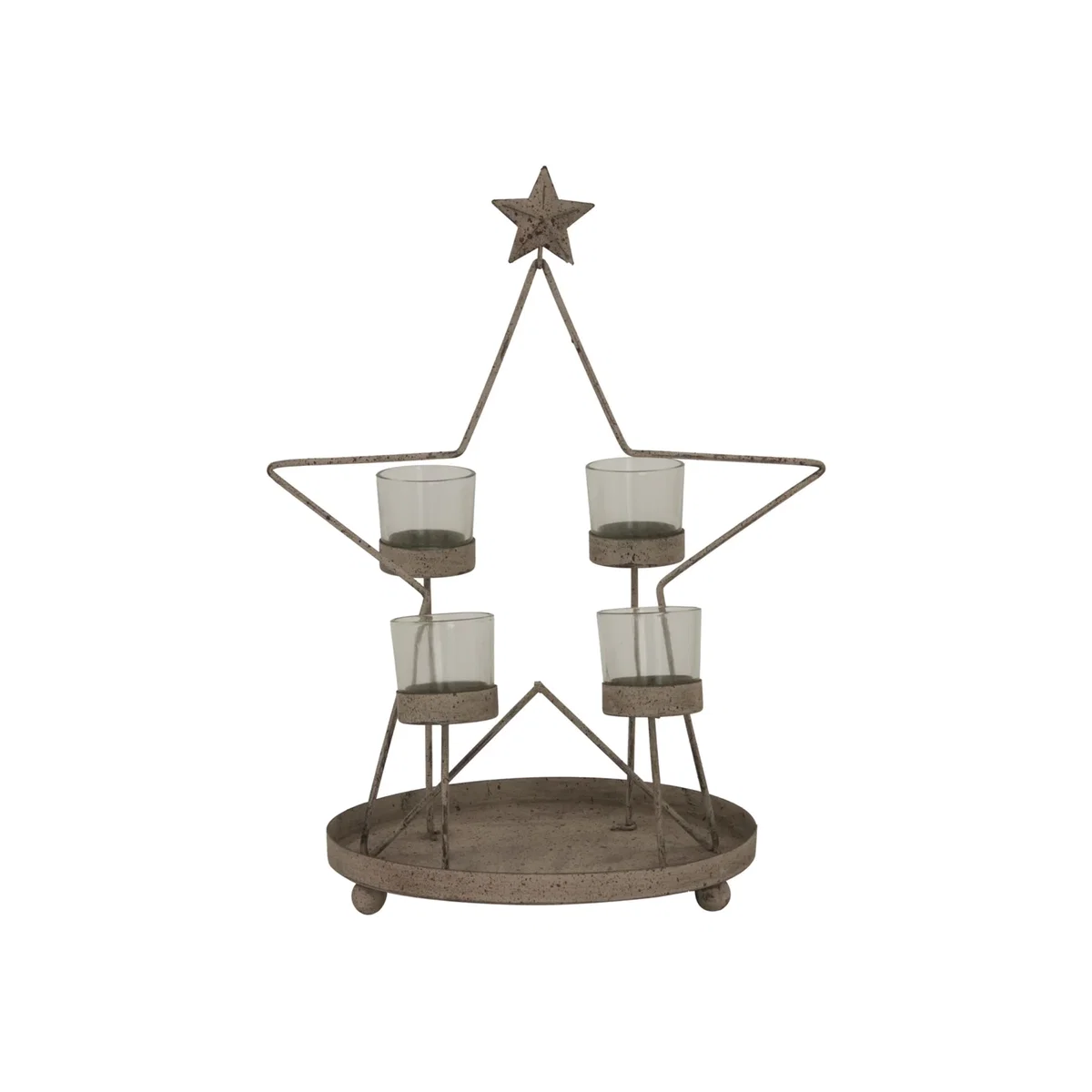 Hill Interiors Outline Star Candle Holder - Antique Bronze – image 1