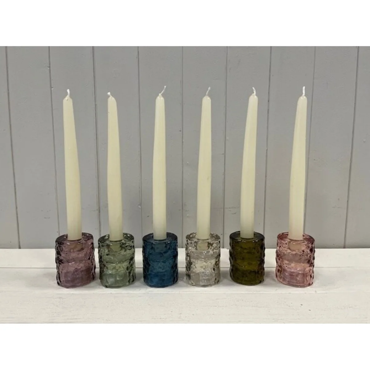 Large Rose Straight Textured Candle Holder - Rose – image 2