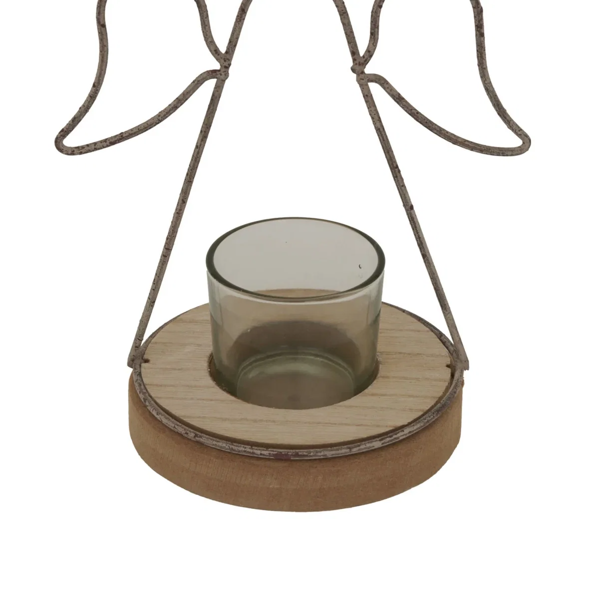 Hill Interiors Outline Angel Tealight Holder - Brown/Silver – image 2