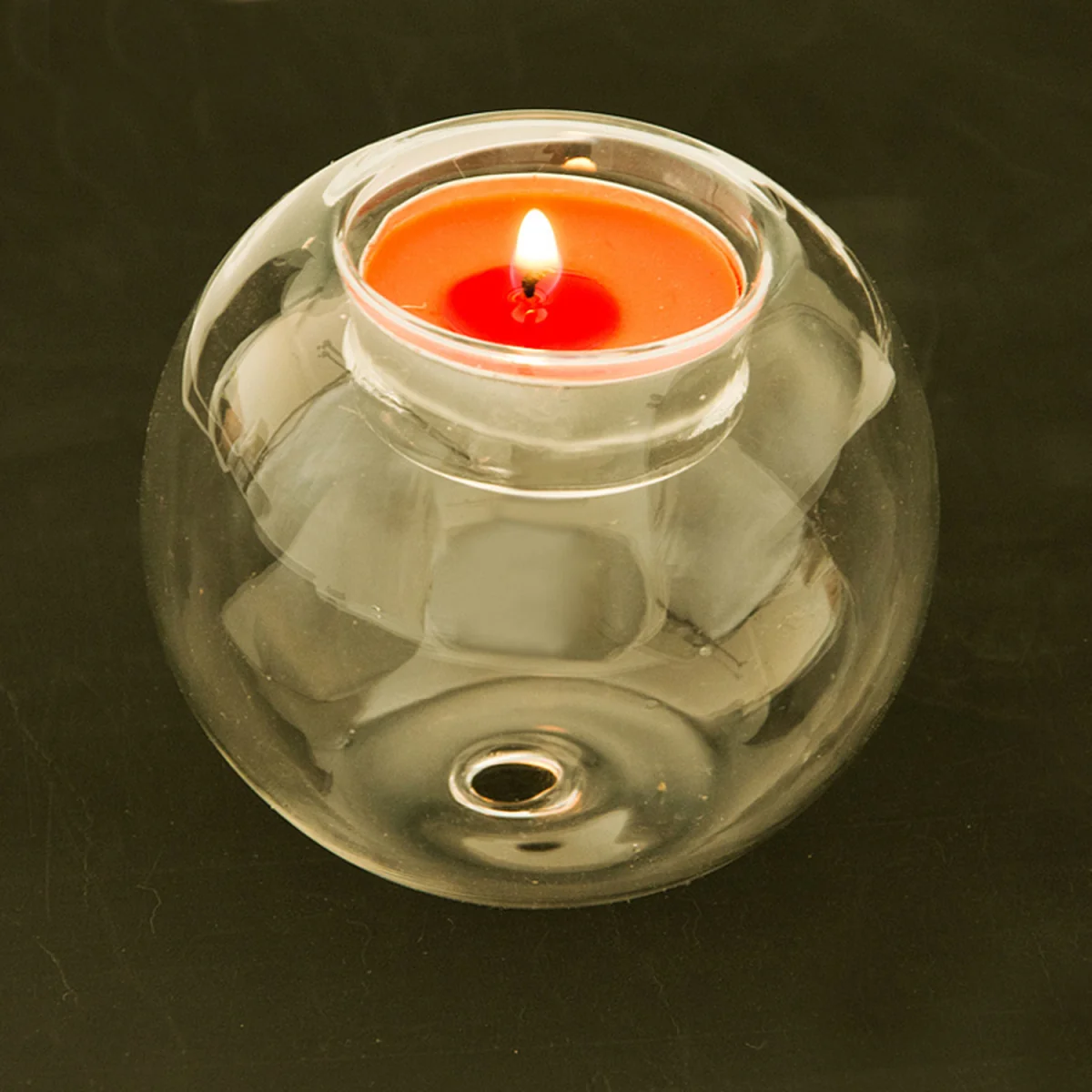 6PCS Round Glass Ball Clear Tealight Candle Holder Wedding Party Decor Dia 8cm - transparent – image 5