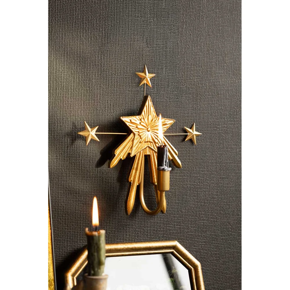 Gold Star Candle Wall Sconce – image 4