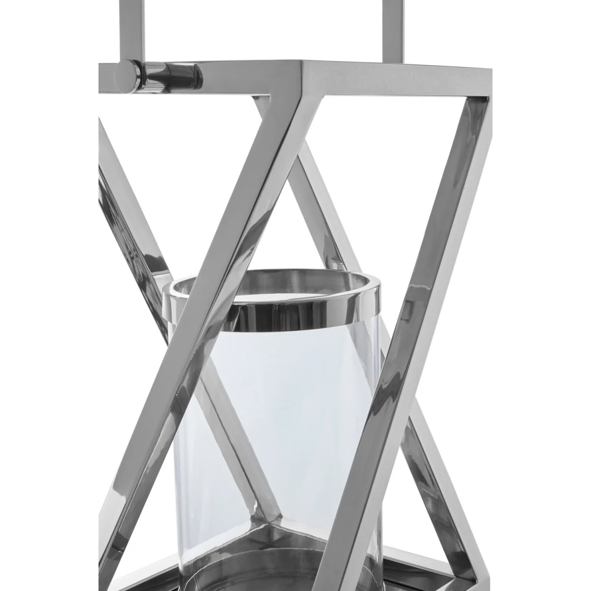 Cruzar Small Silver Criss Cross Lantern - Silver – image 2