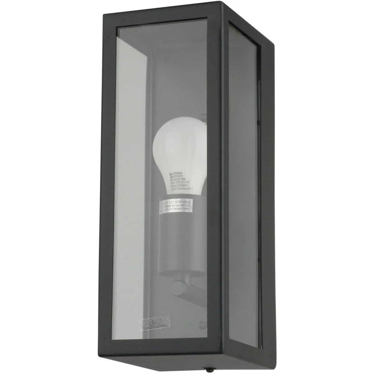 Montrose Outdoor Half Lantern Wall Light - Black And Clear Glass – image 3