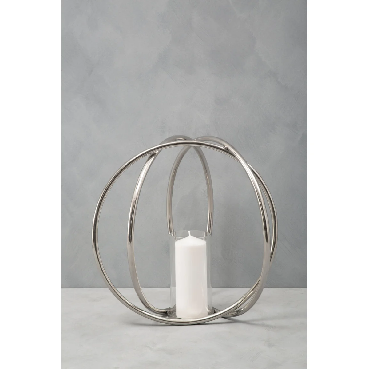 Aura Large Silver Finish Candle Holder - Silver – image 5
