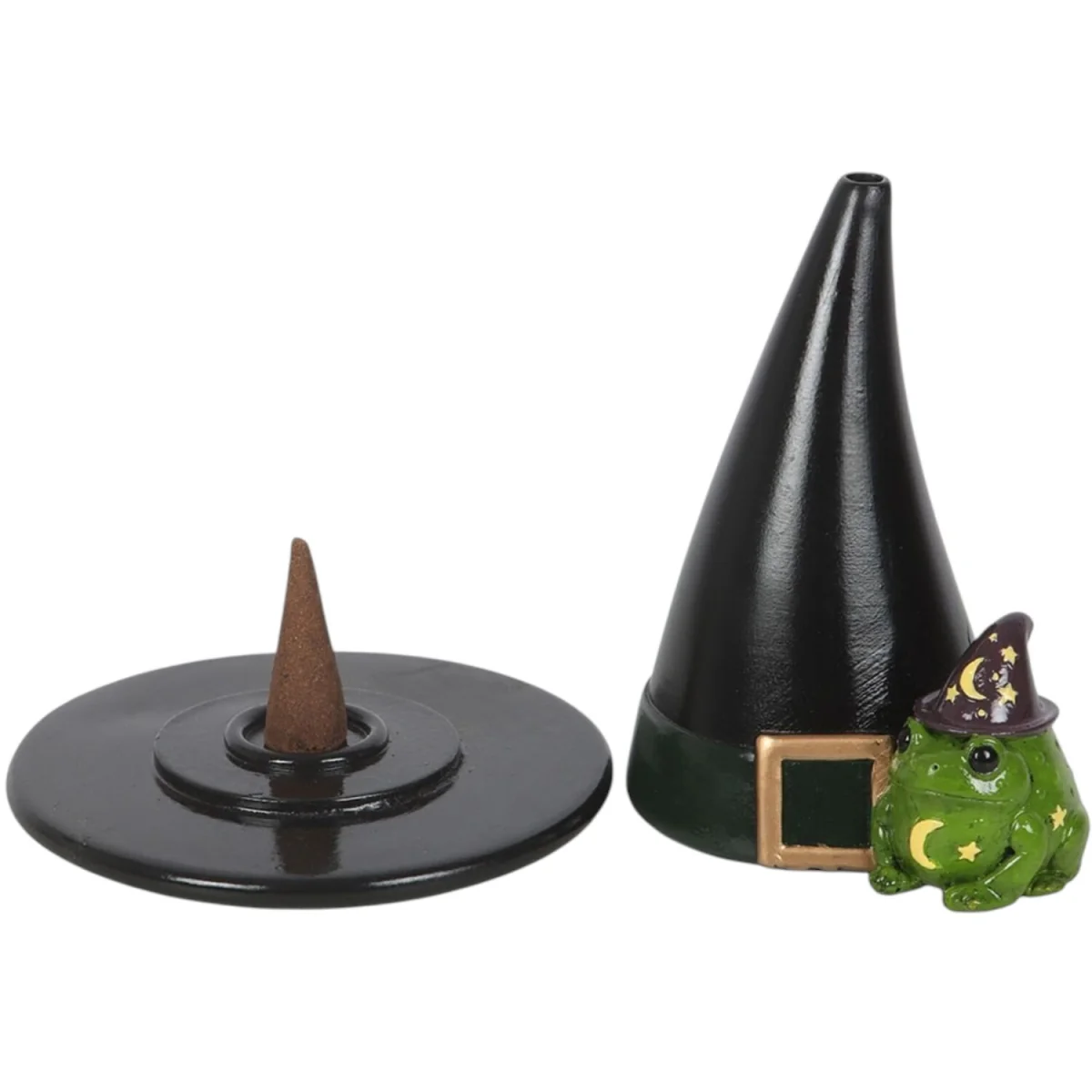 Magic Toad and Witch Hat Incense Cone Holder - Black – image 3