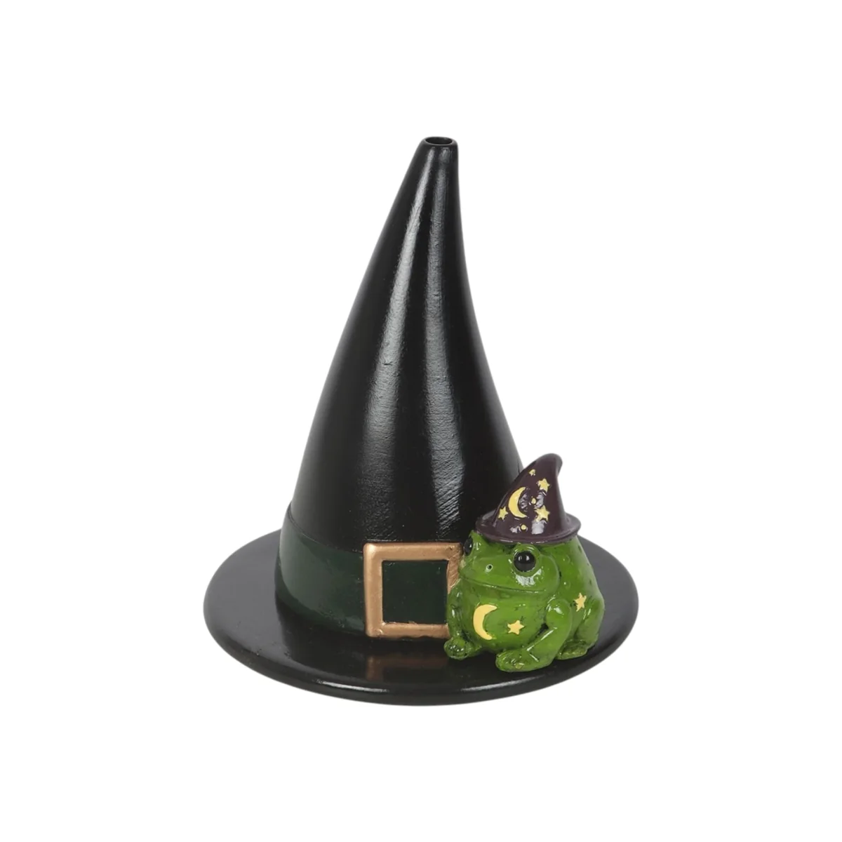 Magic Toad and Witch Hat Incense Cone Holder - Black – image 1