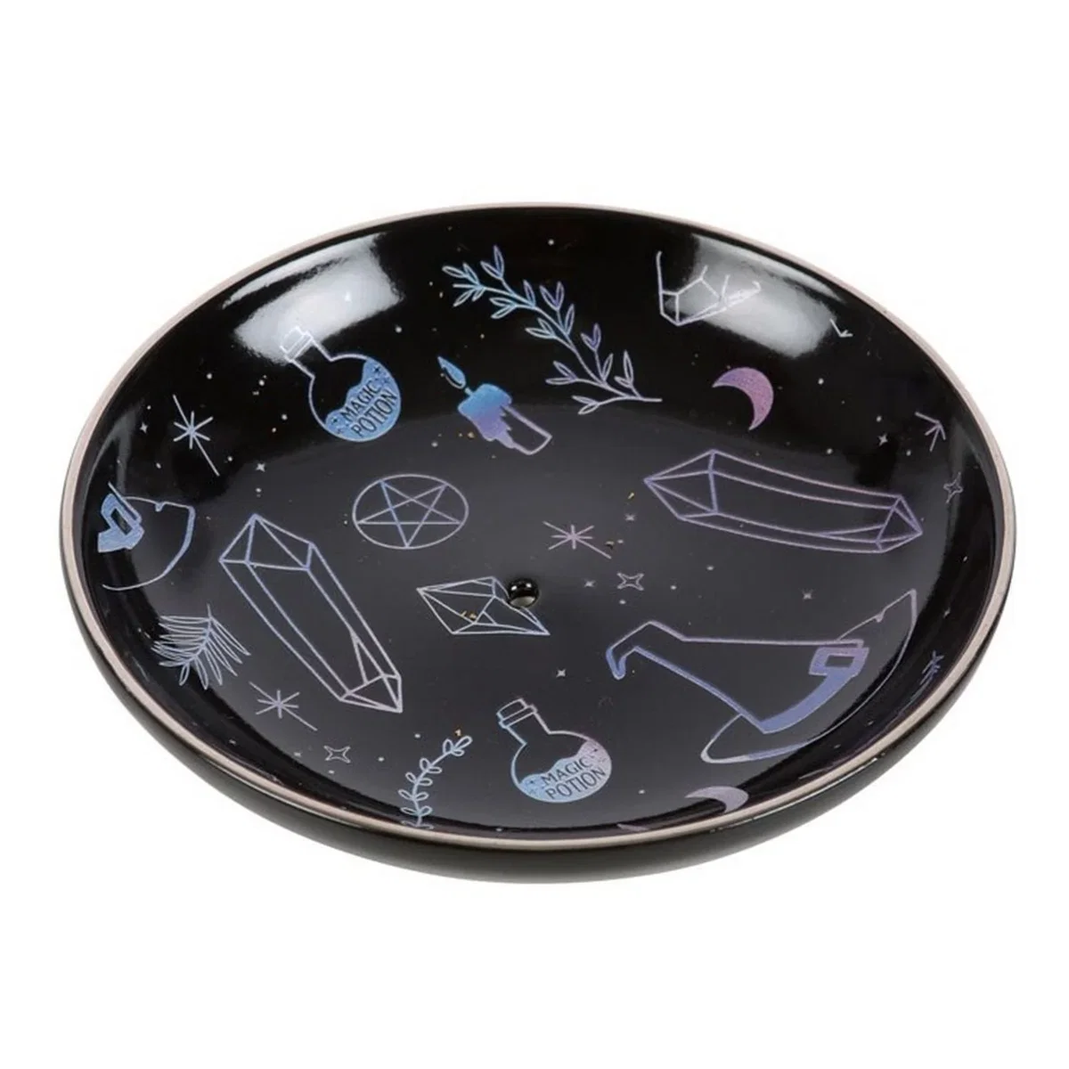 Something Different Crystal Witch Plate Incense Holder - Black/Blue – image 2