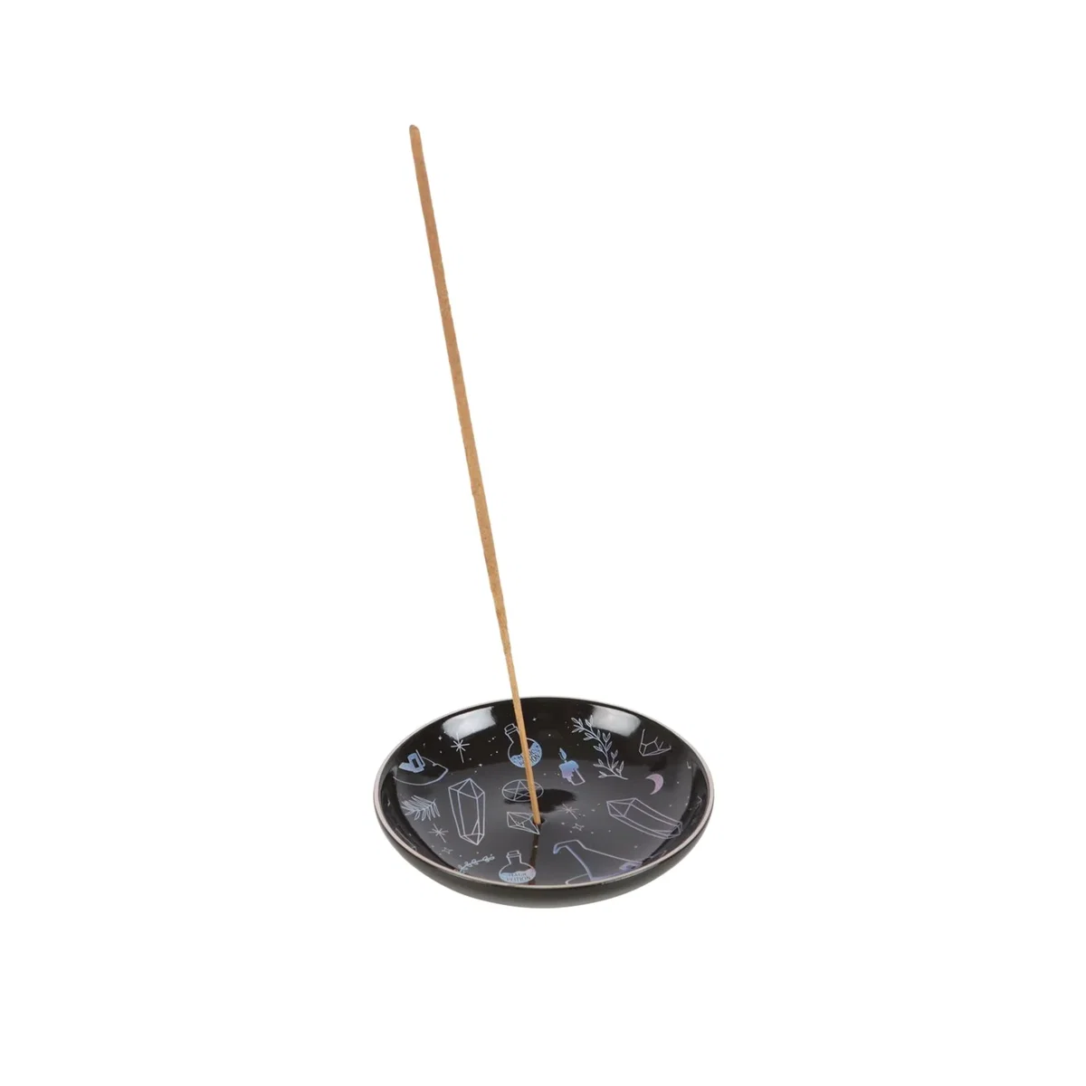 Something Different Crystal Witch Plate Incense Holder - Black/Blue – image 1