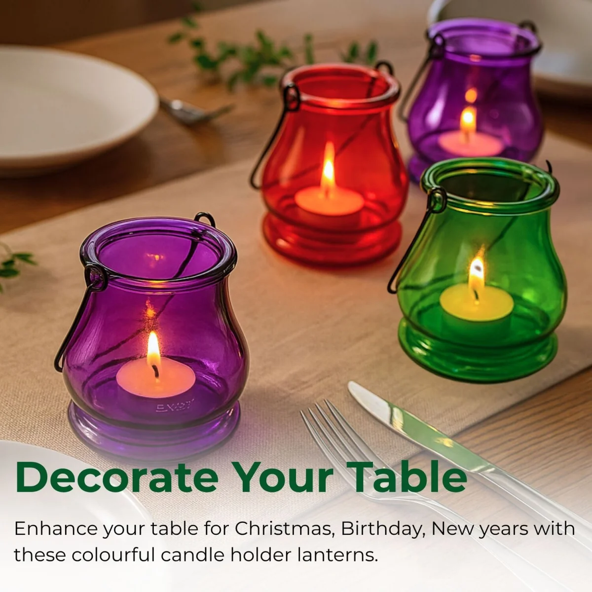 12 Pack Hanging Tealight Holders - Red – image 5