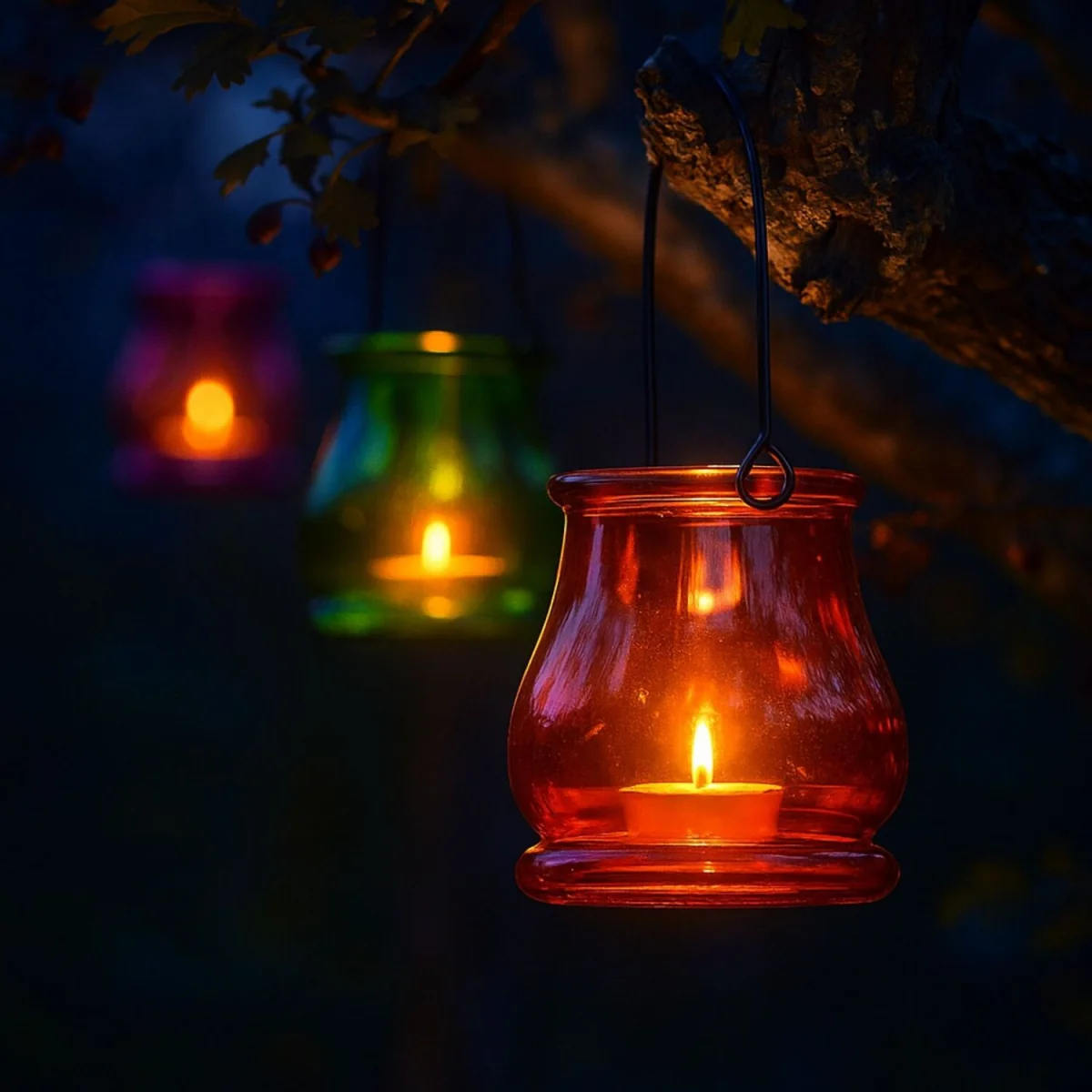 12 Pack Hanging Tealight Holders - Red – image 6