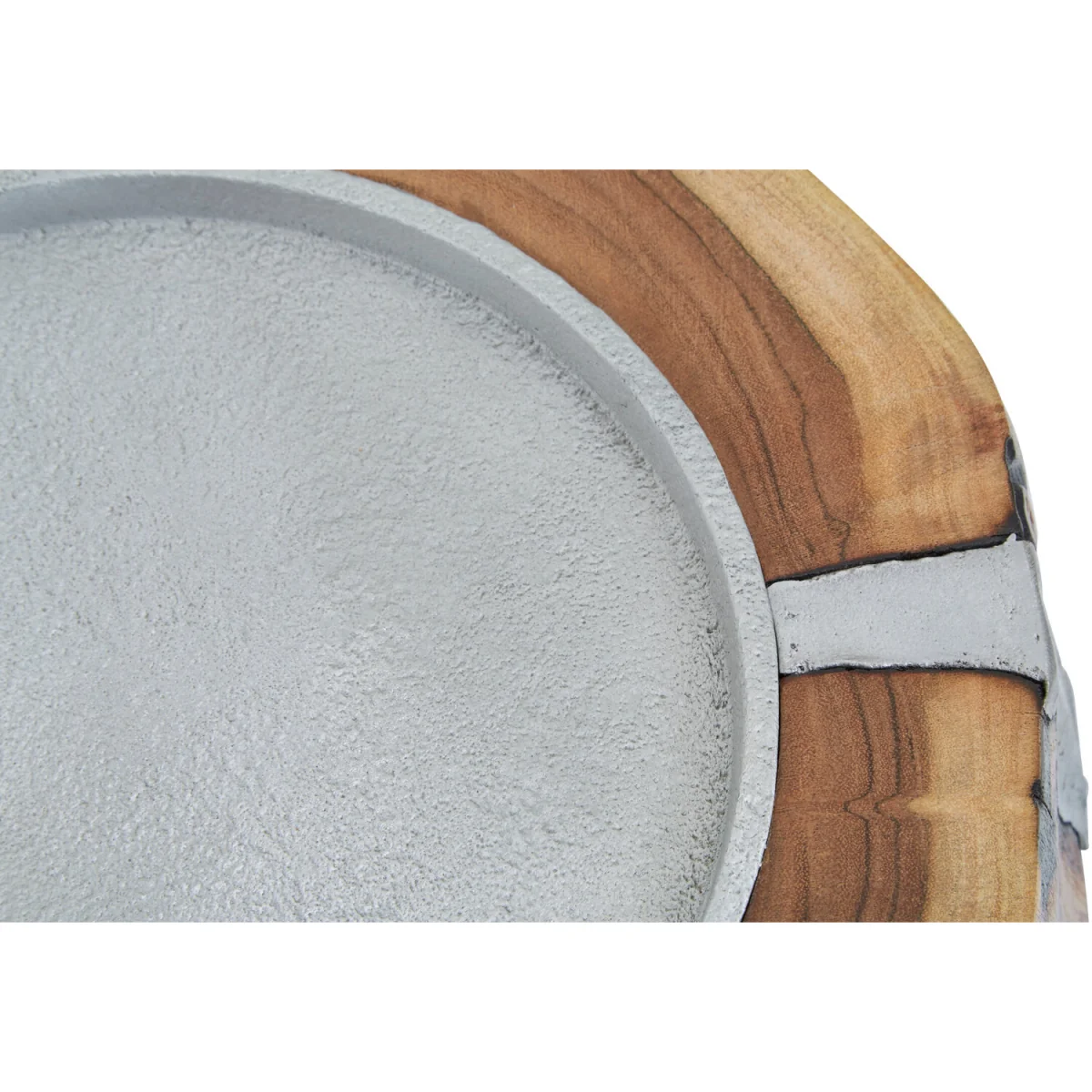 Almora Large Acacia and Glass Hurricane Candle Holder - Natural – image 2