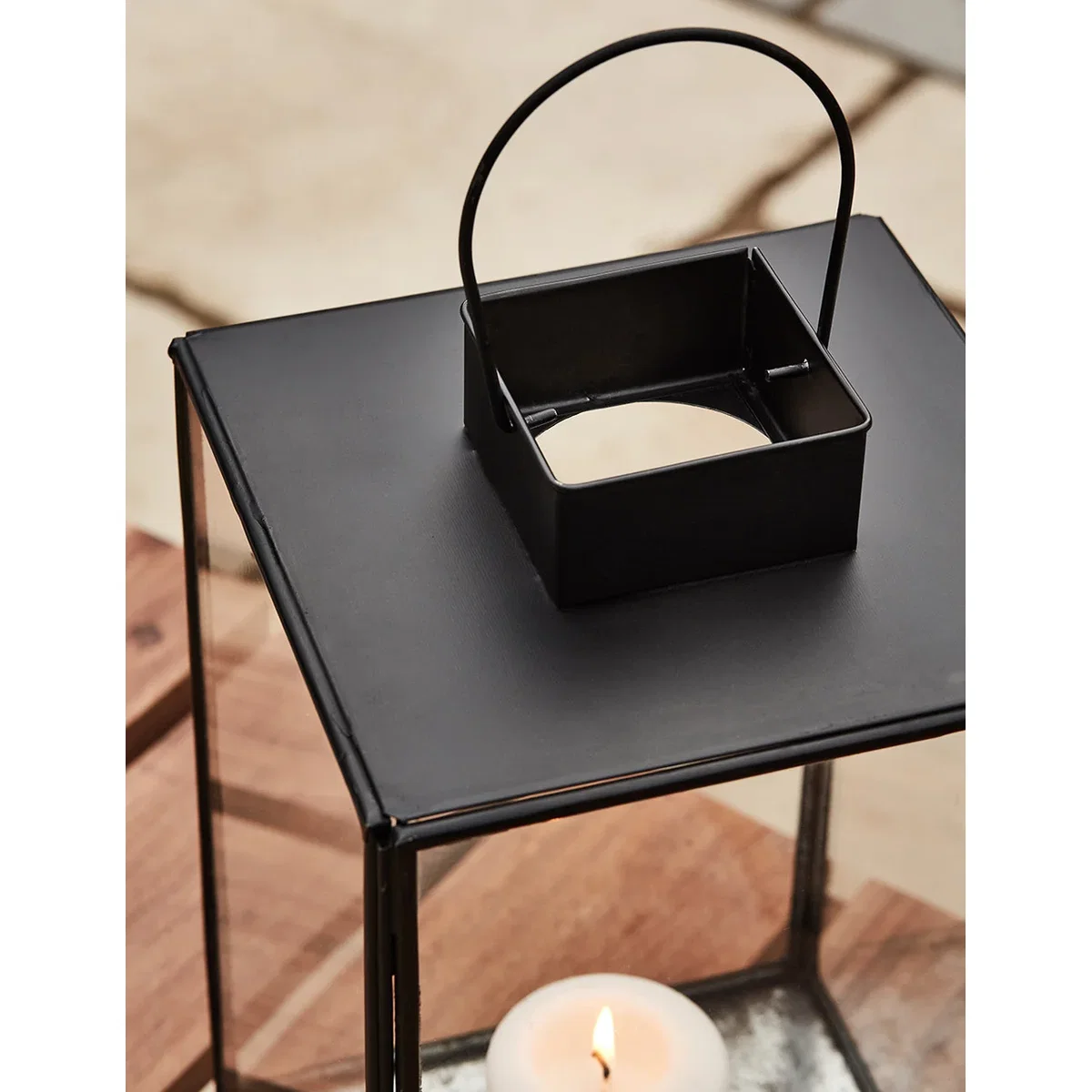Nkuku Sia Antique Black Lantern - Three Sizes Available – image 3