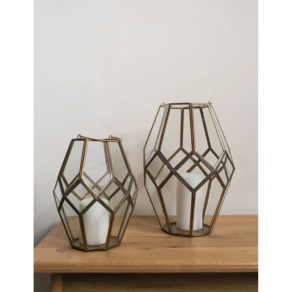 Nkuku Antique Brass Hygge Lantern - small or large – image 4