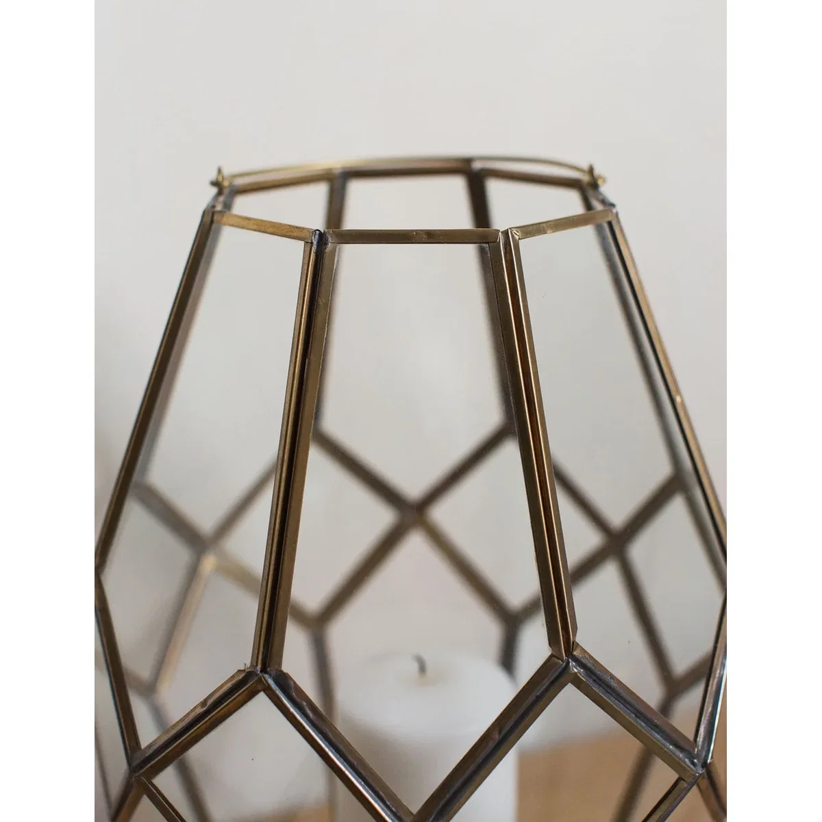 Nkuku Antique Brass Hygge Lantern - small or large – image 5