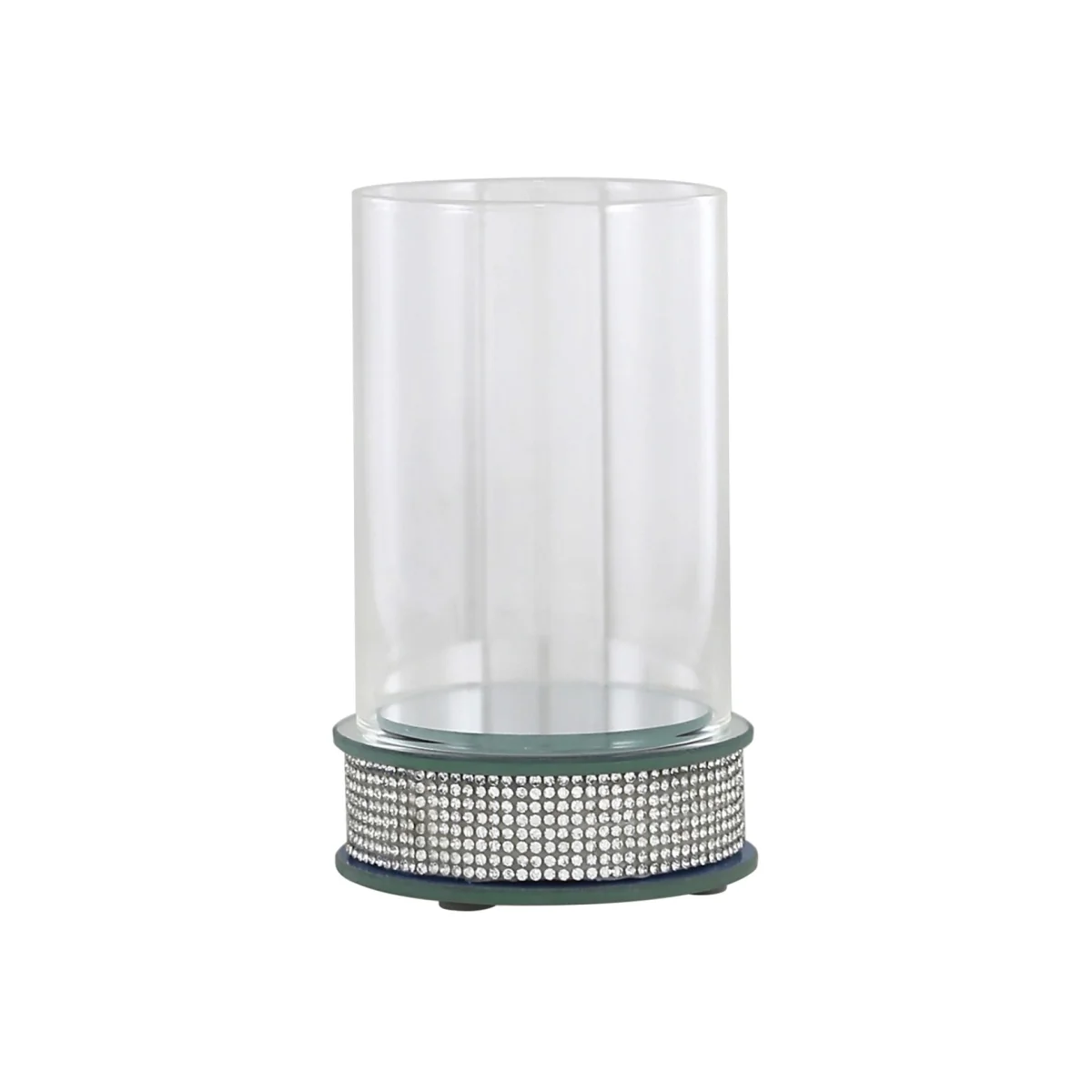Deco Home 17.5cm Glitz Hurricane Pillar Candle Holder