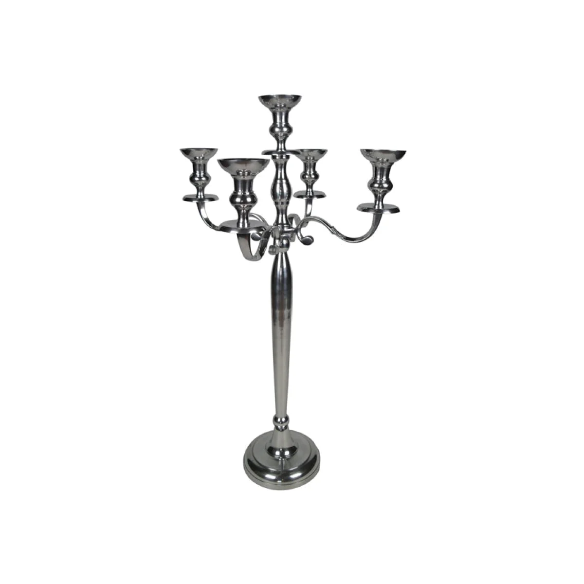 Maison Reproductions Silver Candelabra Candle Holder / Silver / Large