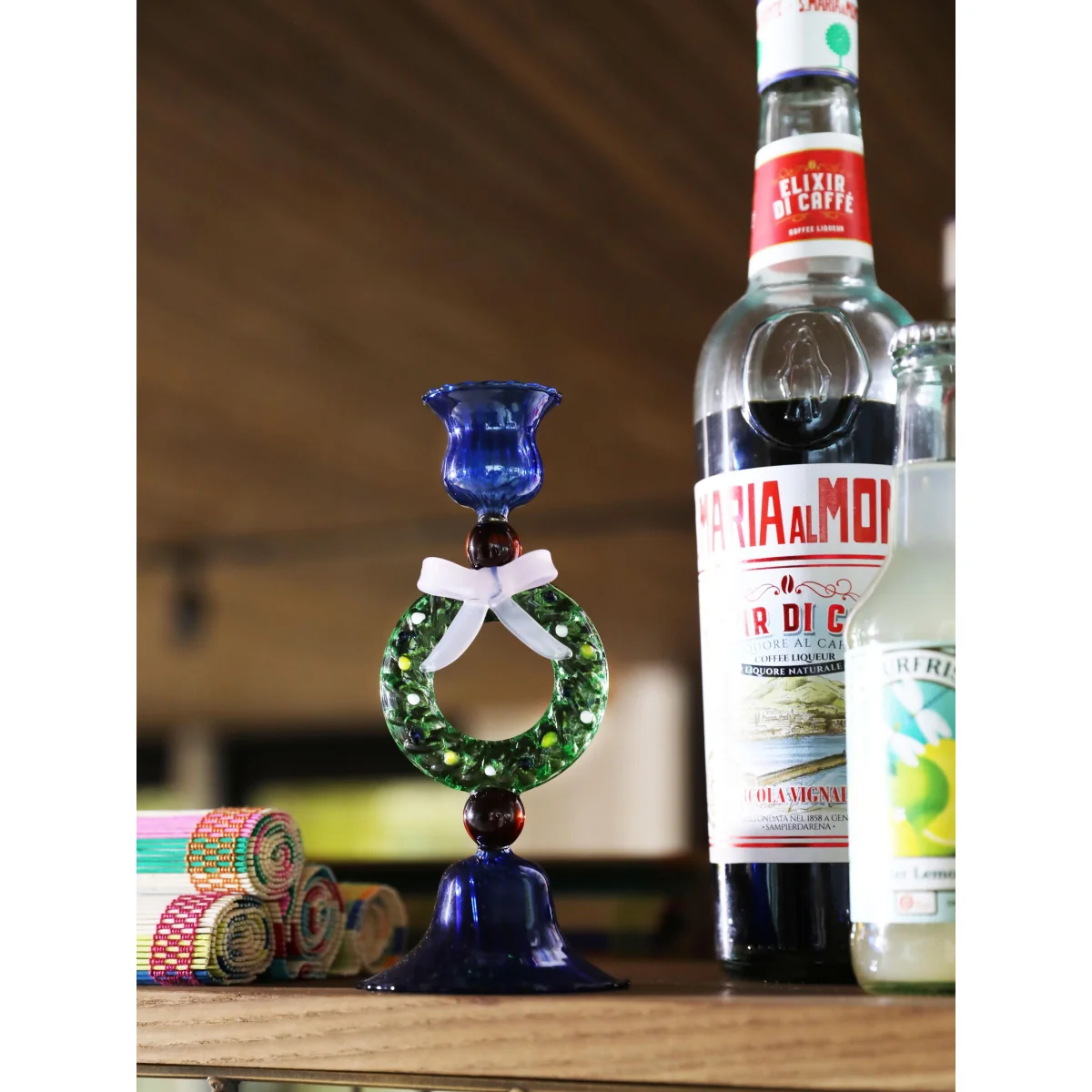 Mouth-Blown Christmas Candle Holder Wreath – image 2