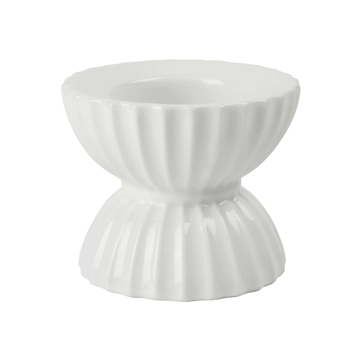 Porcelain Tealight Holder Tura with A Ribbed Surface – image 1