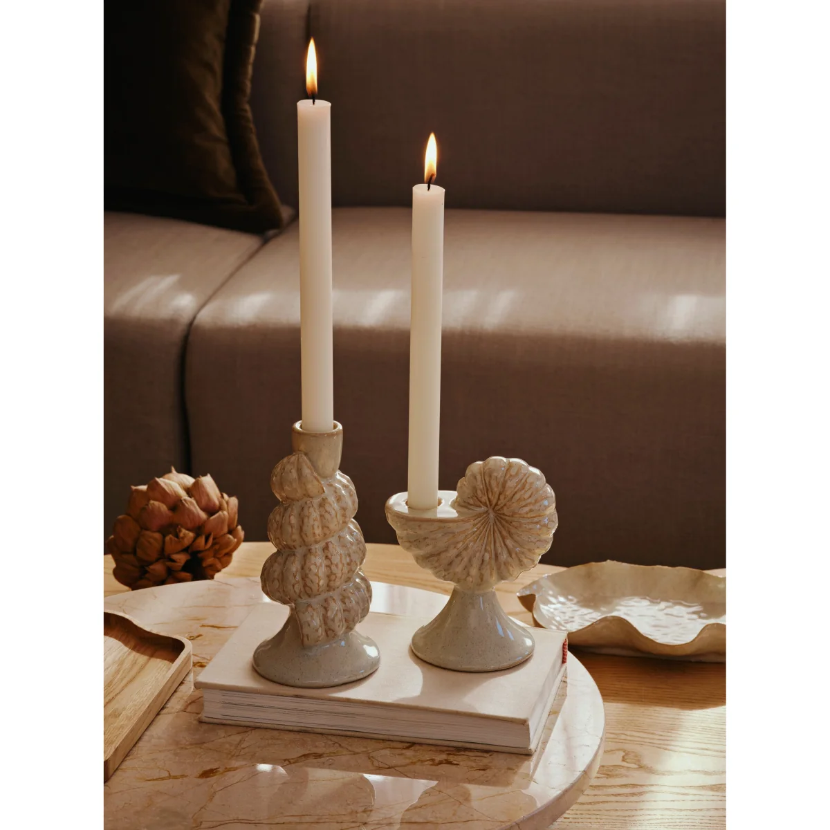 Ceramic Candle Holder Shelly – image 3