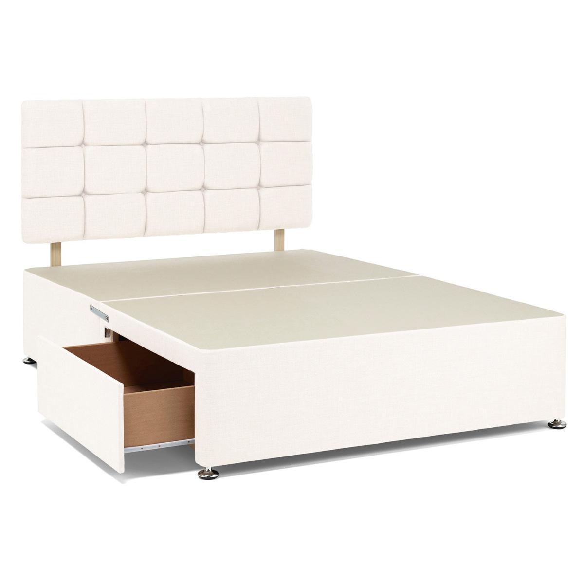 Universal Natural Linen Divan Base White – image 3