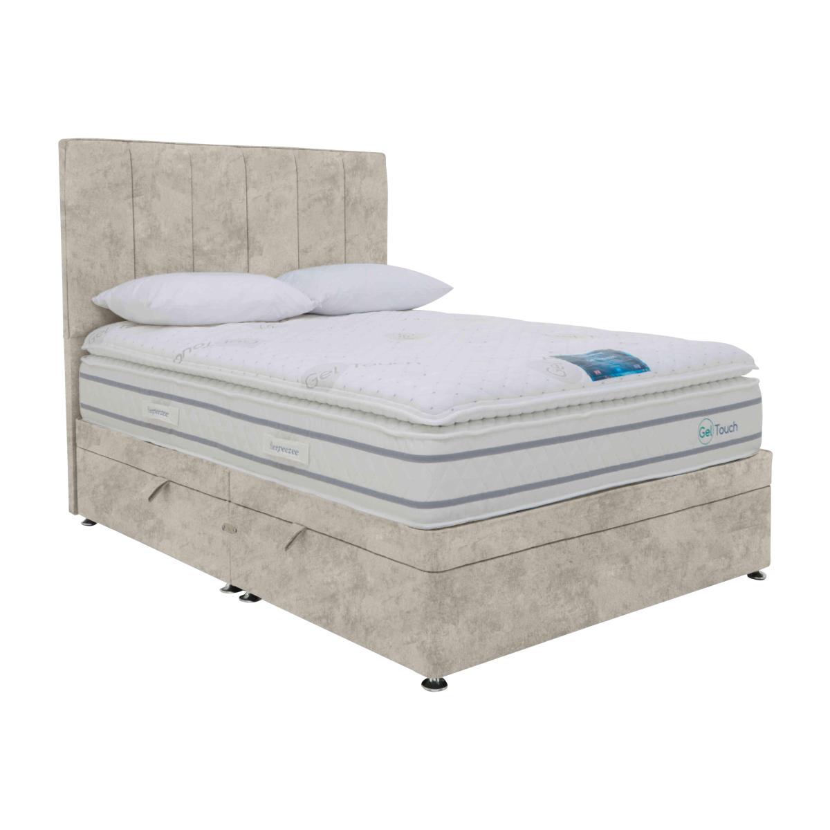 Sleepeezee - GelTouch 5000 Side-lift Ottoman Divan Set - Double - Daytona Stone – image 1
