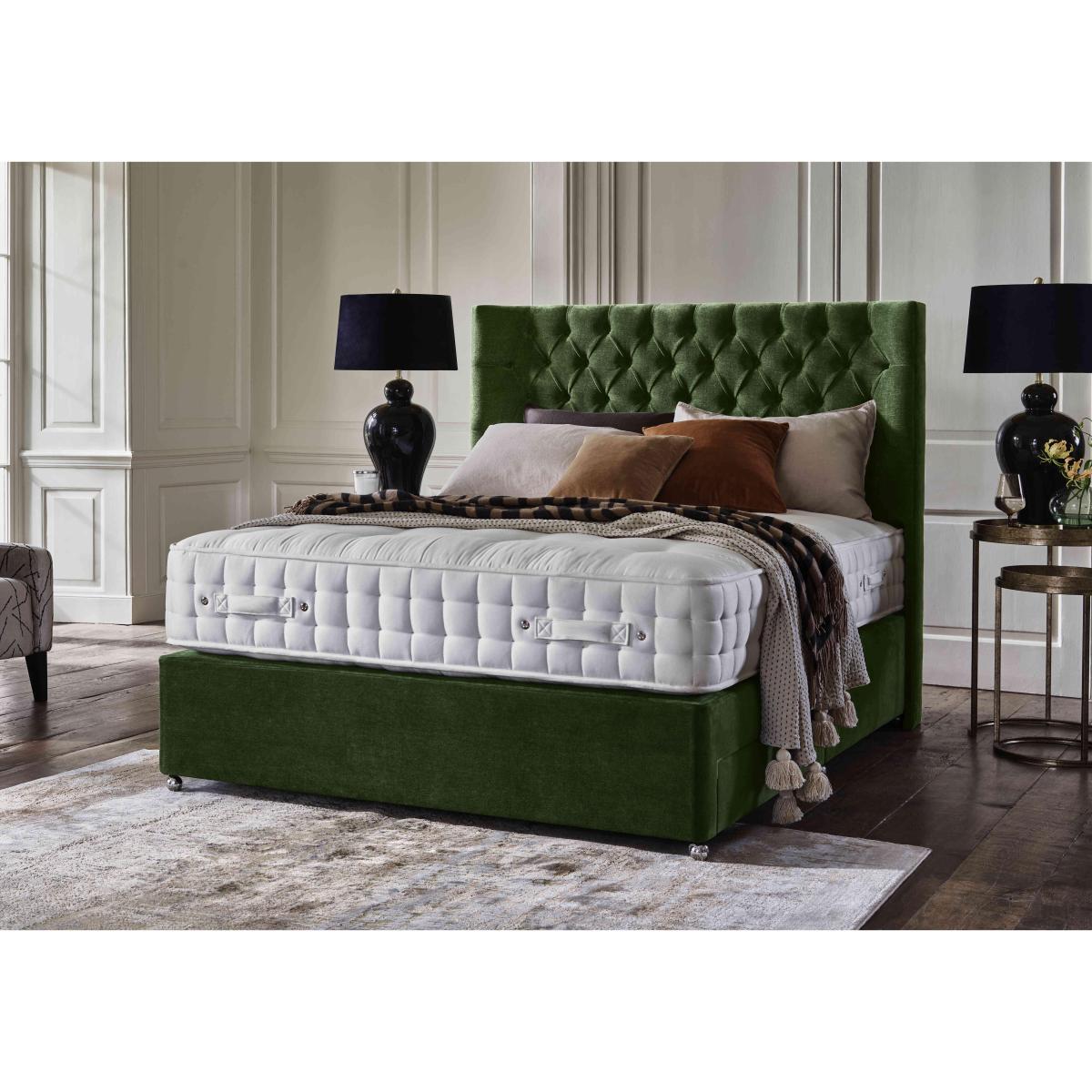 Highgrove - Sanctum Nature 2000 Divan Set with 2 Drawers - Double - Linoso Flint – image 2