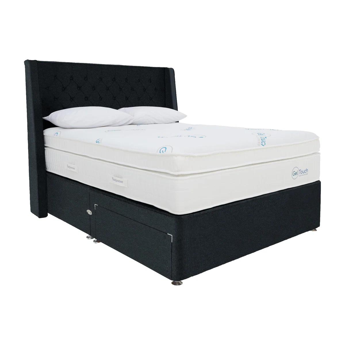 Sleepeezee - Geltouch Advanced 10000 Divan Set - Double - Black – image 1