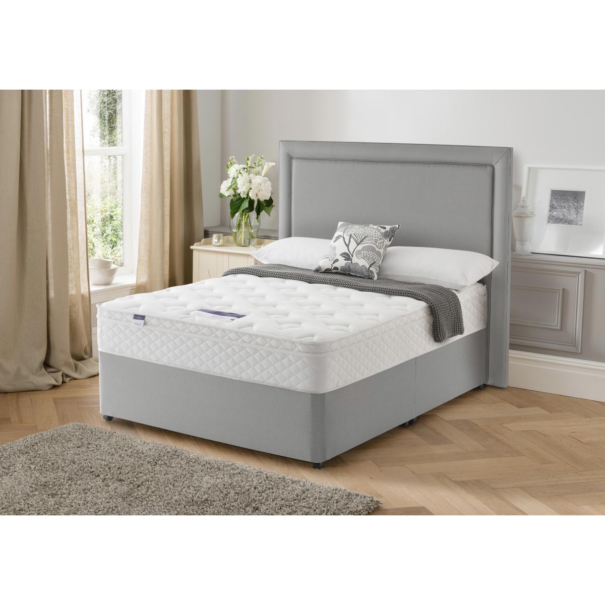 Silentnight - Miracoil Serenity Memory Cushion Top Divan Set - Small Double6 - Grey – image 2
