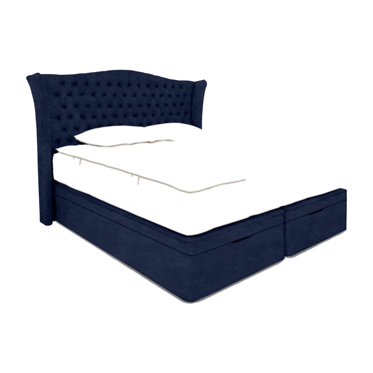 Hypnos - Majestic Ottoman Medium Divan Set - Double - Premium Royal Navy