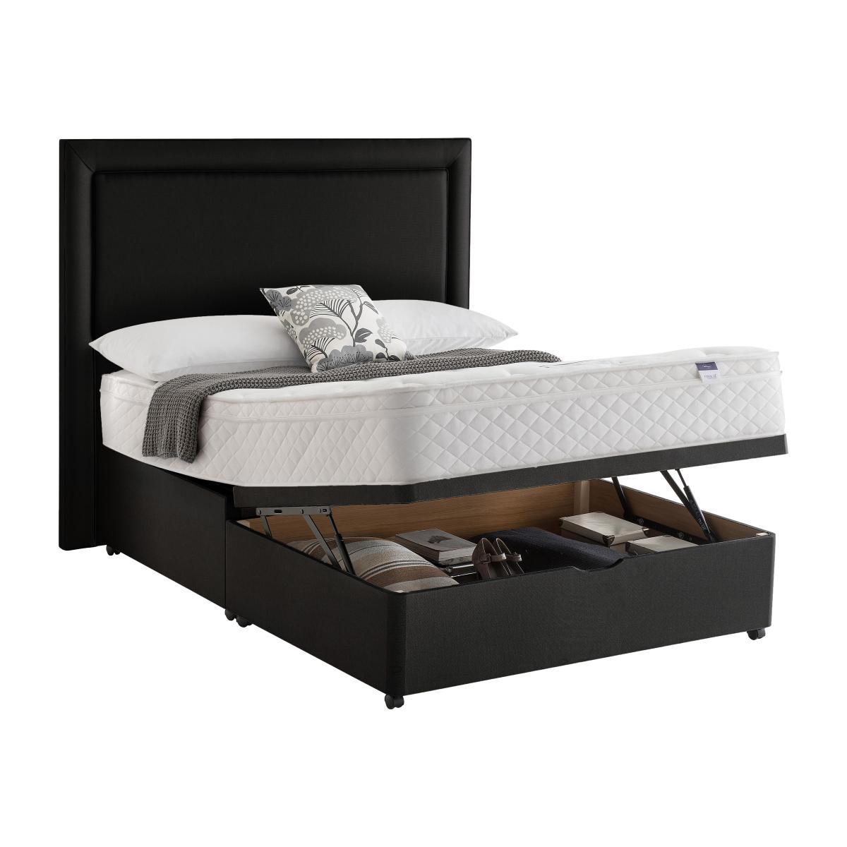 Silentnight - Miracoil Serenity Memory Cushion Top Half Ottoman Divan Set - Small Double6 - Black – image 1