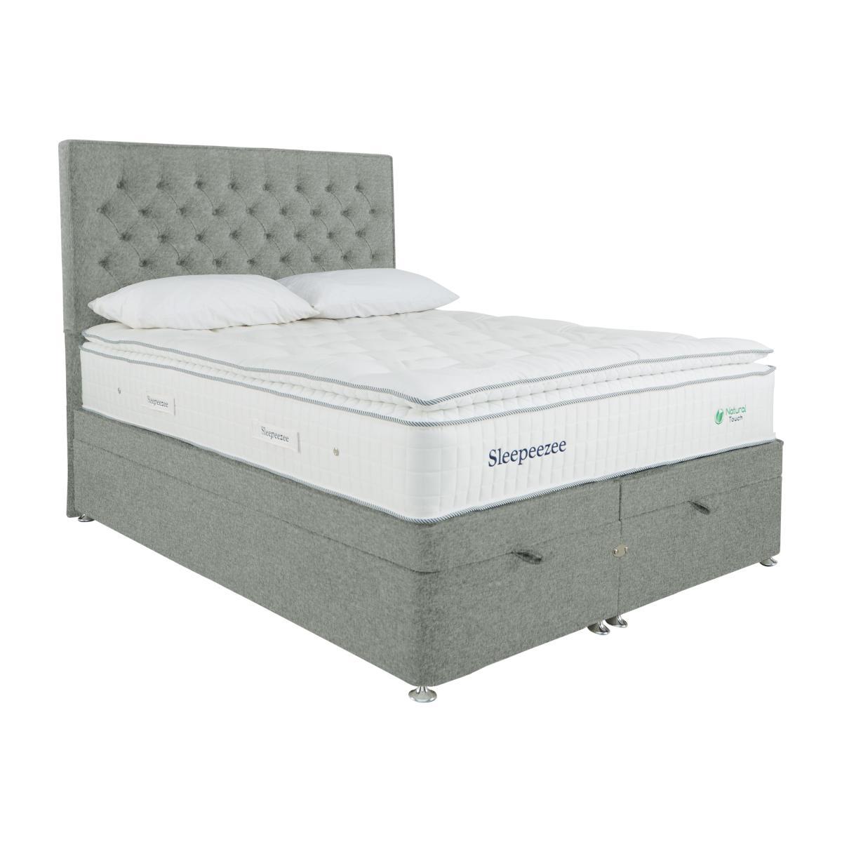 Sleepeezee - Natural Touch 3000 Pillowtop End Ottoman Divan Set - Double - Green – image 1