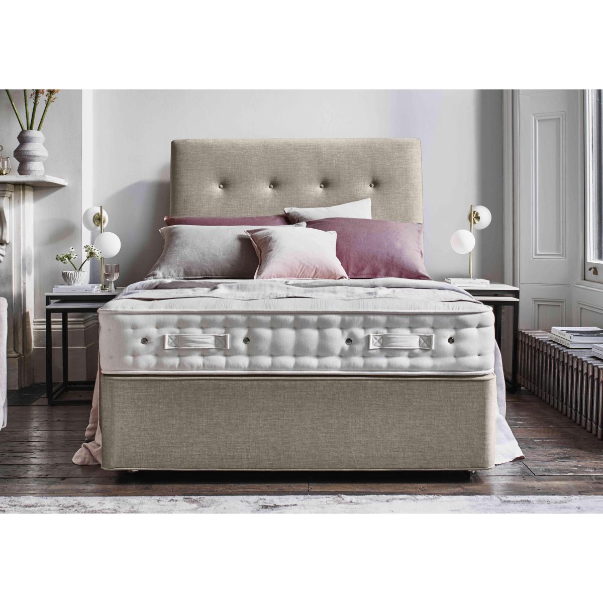 Hypnos - Luxury Firm 1 Divan Set with Continental Drawers - Double - Imperio Dark Grey – image 2