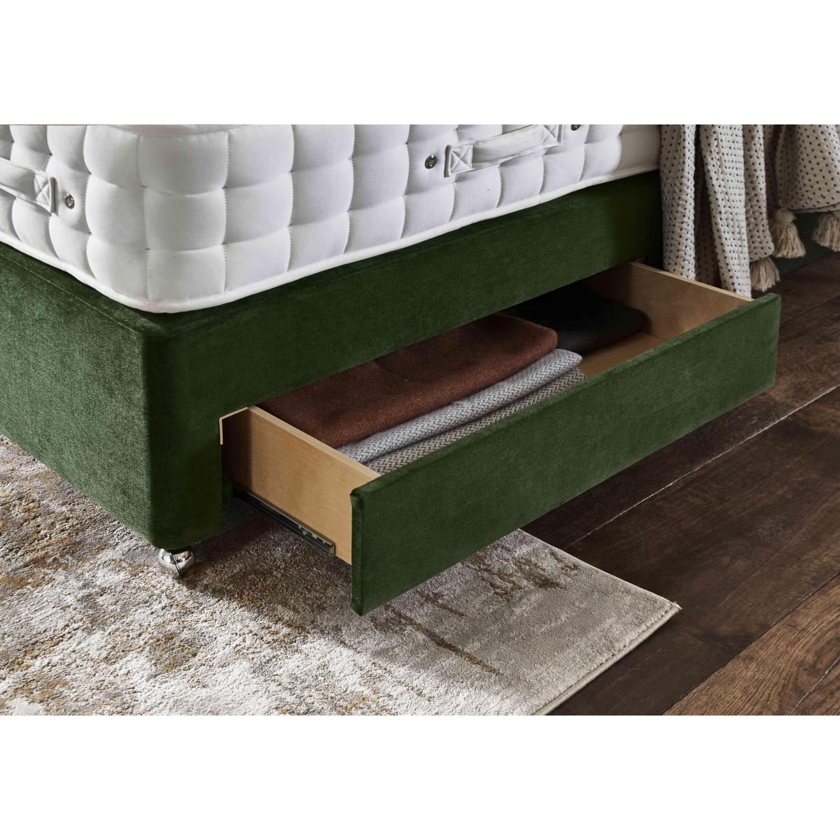 Highgrove - Sanctum Nature 2000 Divan Set with 4 Drawers - Double - Linoso Stone – image 5