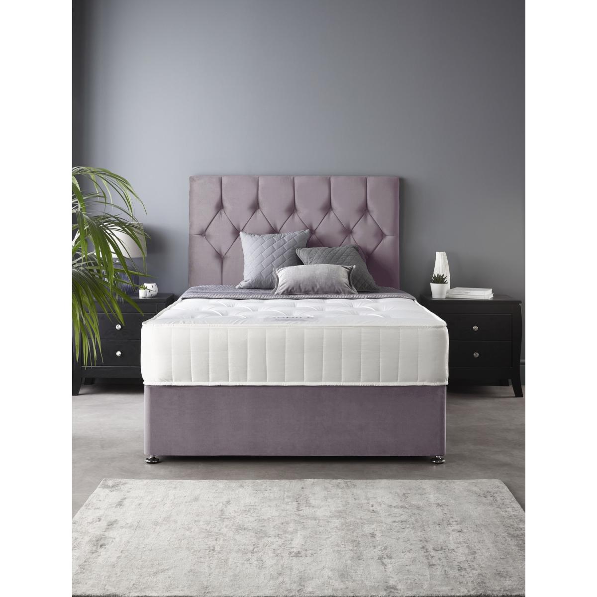 Catherine Lansfield Boutique Divan Bed with 4 Drawers and Ortho Pocket Mattress in Blush Pink -  Double – image 2