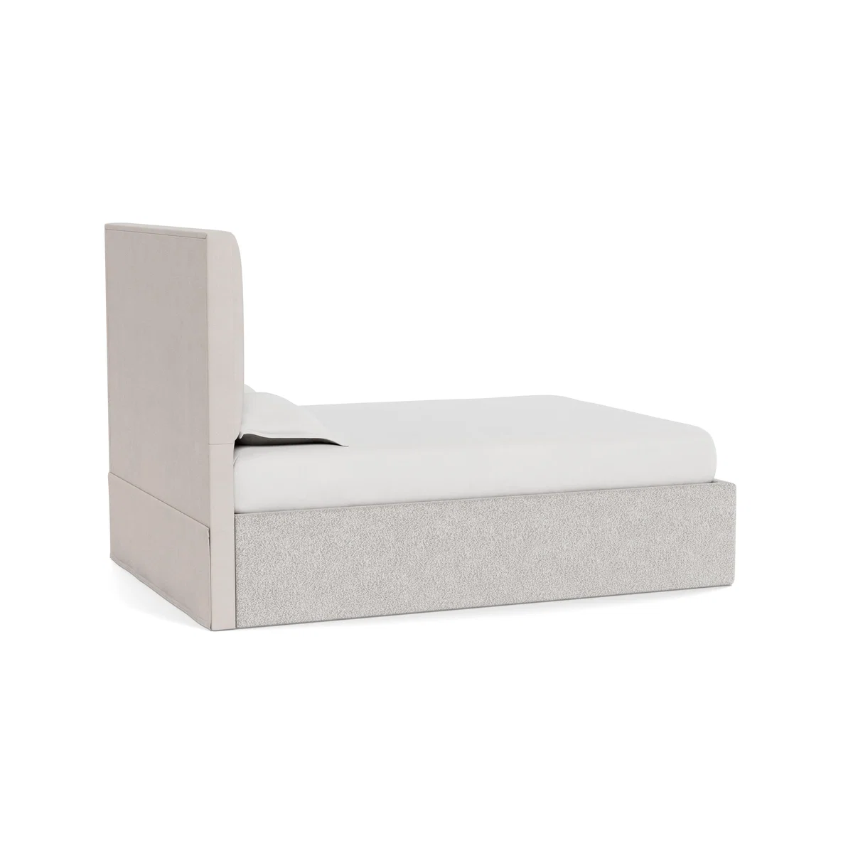 Heal's Storage Divan Double Chunky Boucle Ecru Natural Feet - Heal's UK Bedroom Furniture – image 4