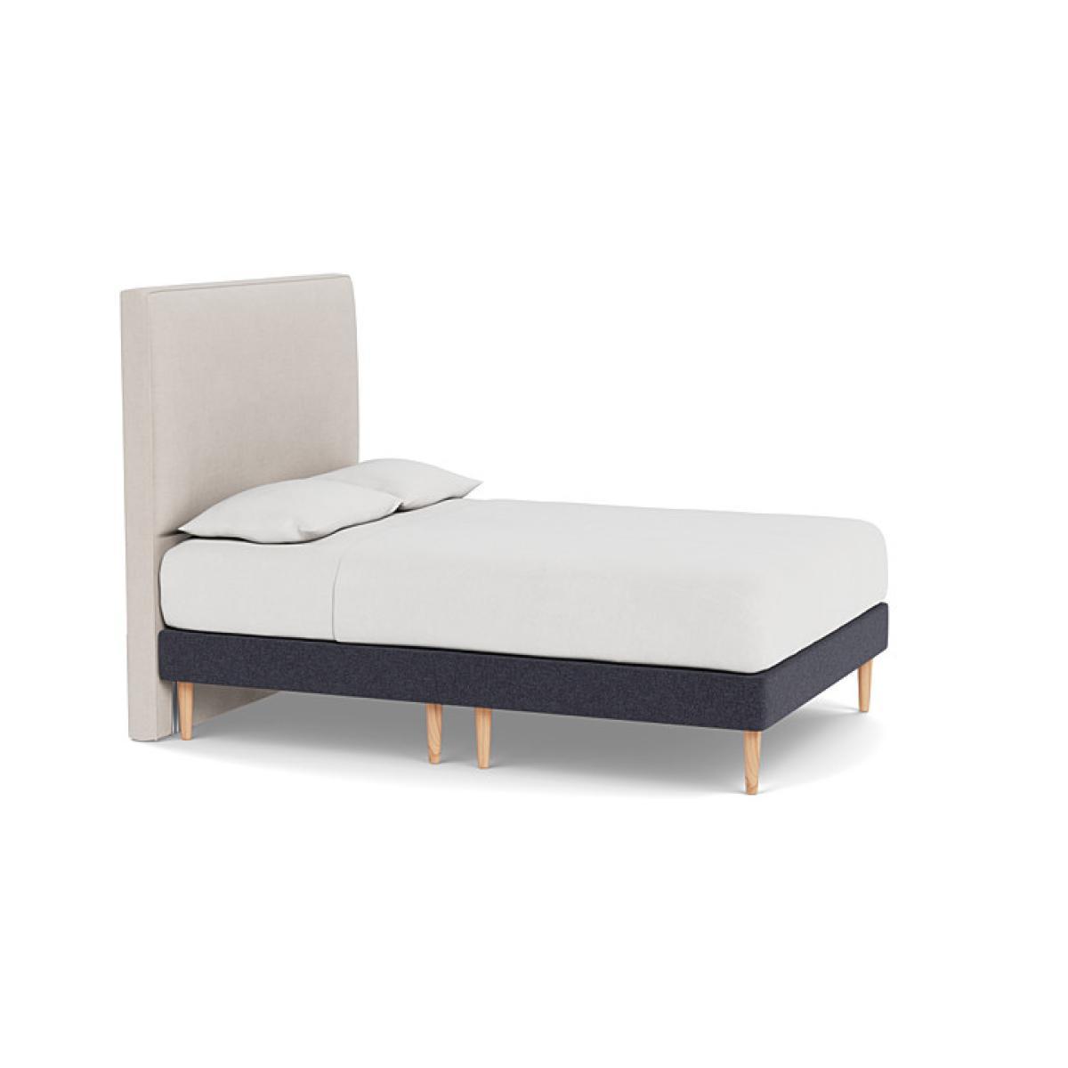 Heal's Shallow Divan Double Texture Soot Light Solid Wood Feet - Heal's UK Bedroom Furniture – image 2