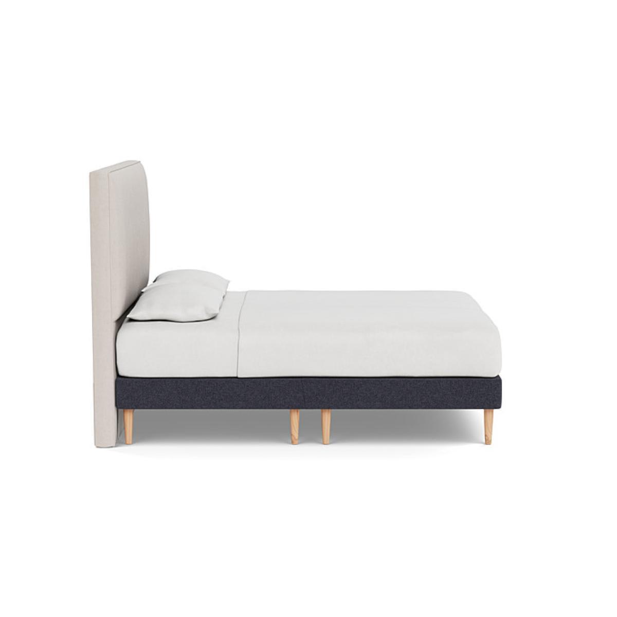 Heal's Shallow Divan Double Texture Soot Light Solid Wood Feet - Heal's UK Bedroom Furniture – image 3