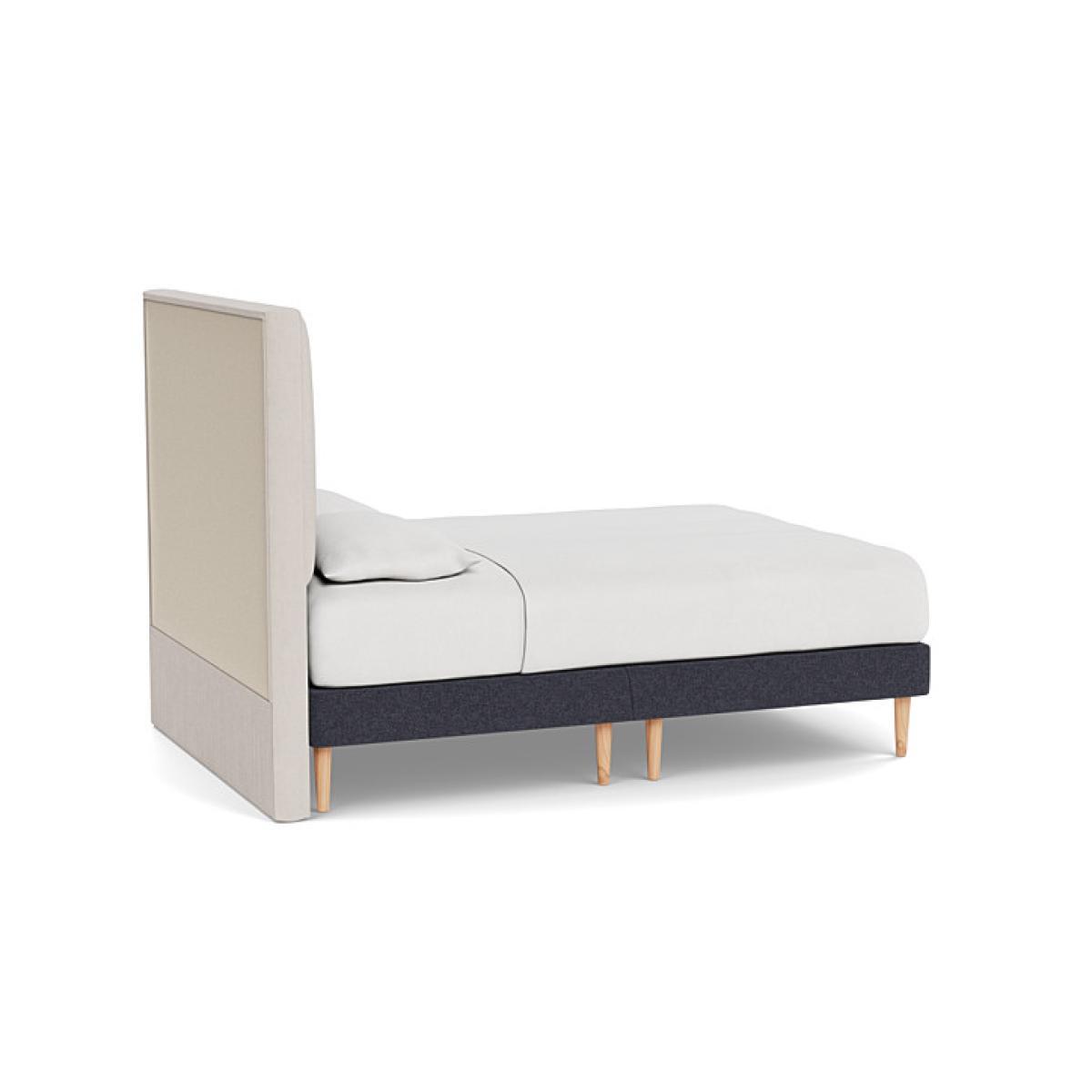 Heal's Shallow Divan Double Texture Soot Light Solid Wood Feet - Heal's UK Bedroom Furniture – image 4