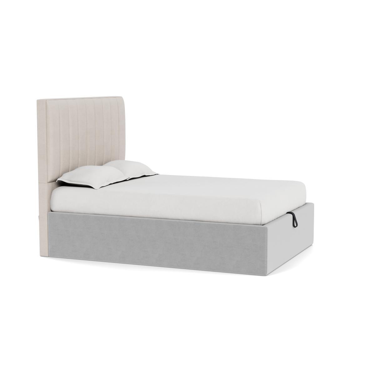 Heal's Storage Divan Double Velvet Platinum Black Feet - Heal's UK Bedroom Furniture – image 2