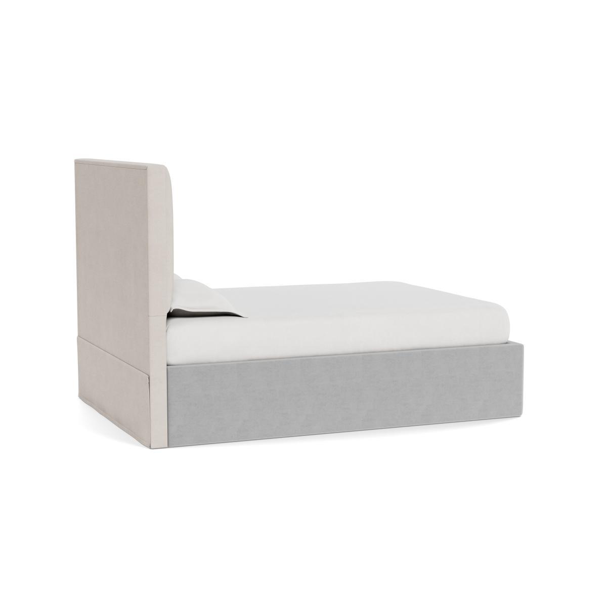 Heal's Storage Divan Double Velvet Platinum Black Feet - Heal's UK Bedroom Furniture – image 4