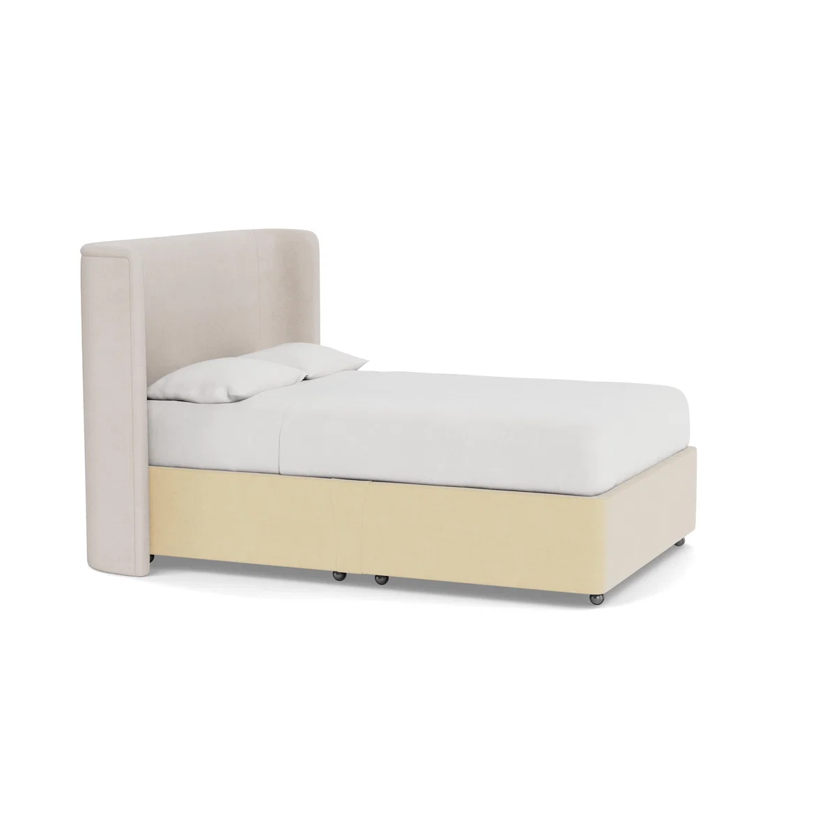 Heal's Deep Divan Double Smart Luxe Velvet Biscuit None - Heal's UK Bedroom Furniture – image 2